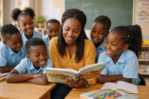 A diverse group of children learning life skills together, representing foundational lessons that shape a child’s future.