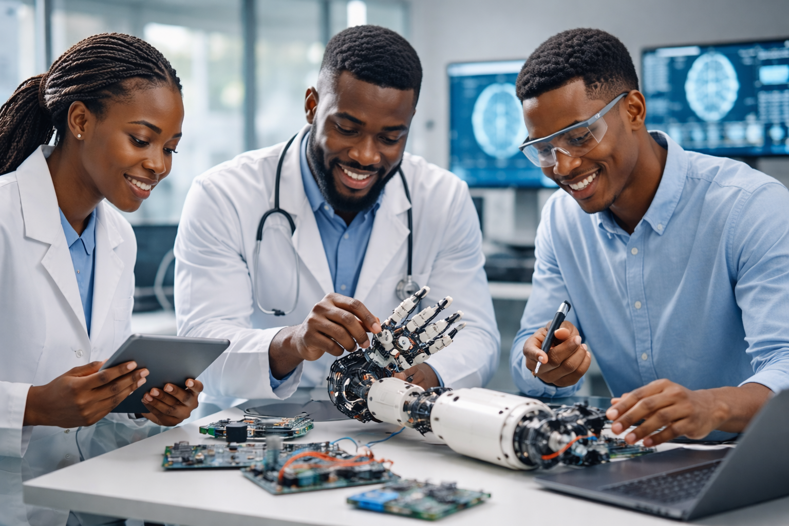 Biomedical engineering innovations combining medicine, AI, and medical technology