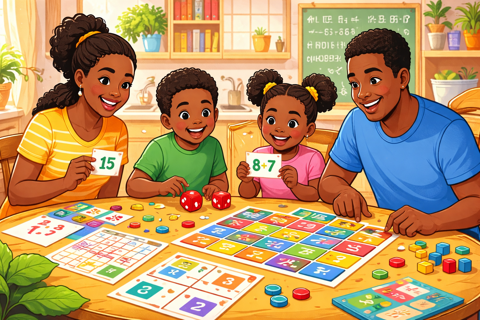 Fun and educational math games for kids playing at home to improve counting, problem-solving, and numeracy skills