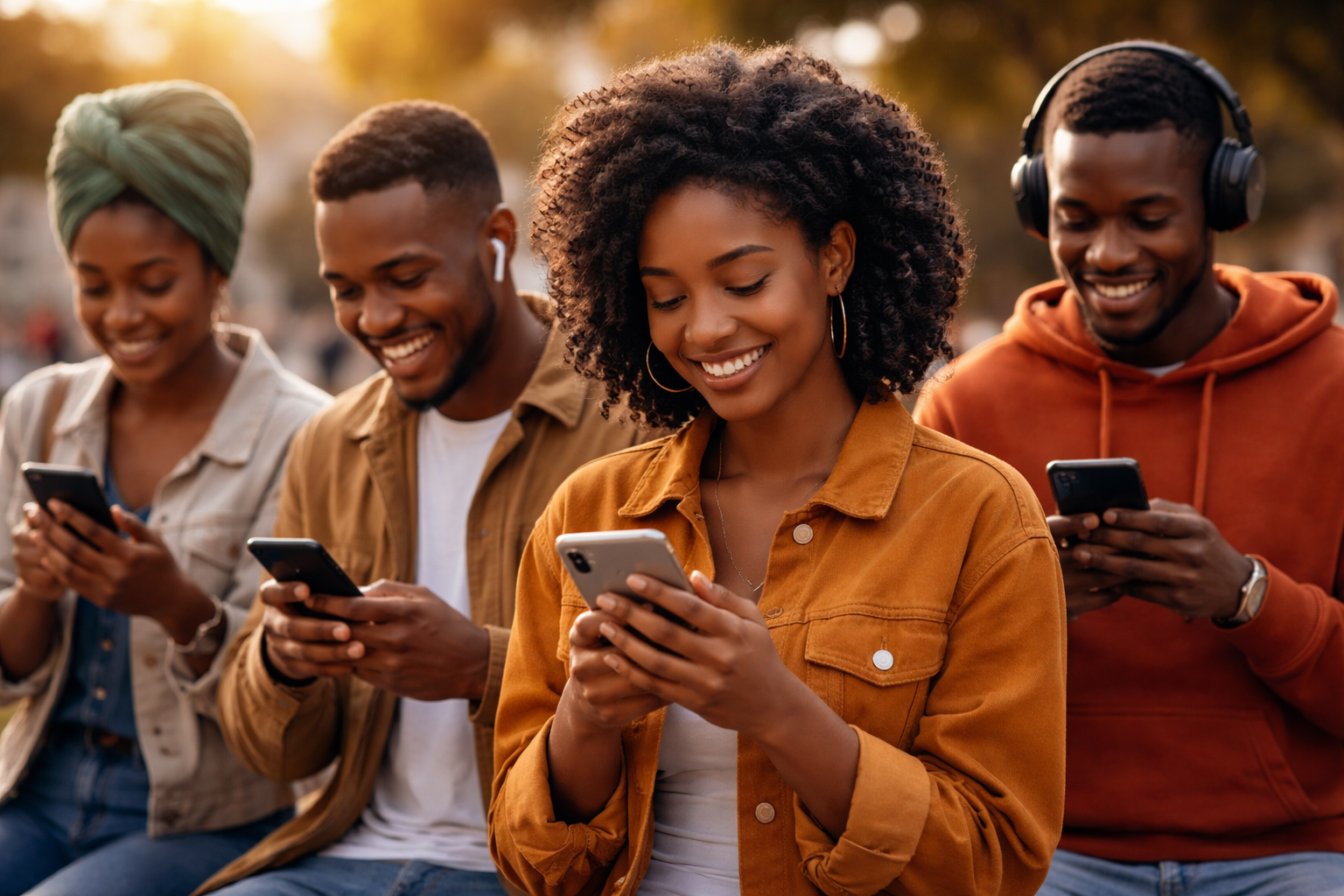 Person sitting quietly without a smartphone, reflecting while a phone displays notifications in the background, symbolizing attention, digital balance, and mindful smartphone use.