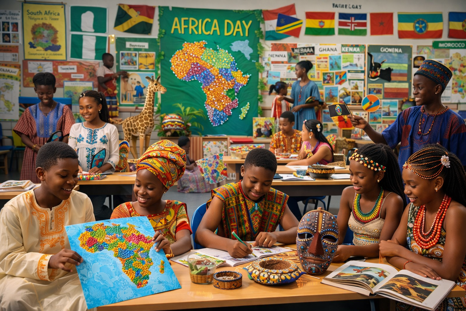 Plan a meaningful Africa Day at school with creative classroom activities, cultural projects, timeline ideas, and engaging lessons for students.
