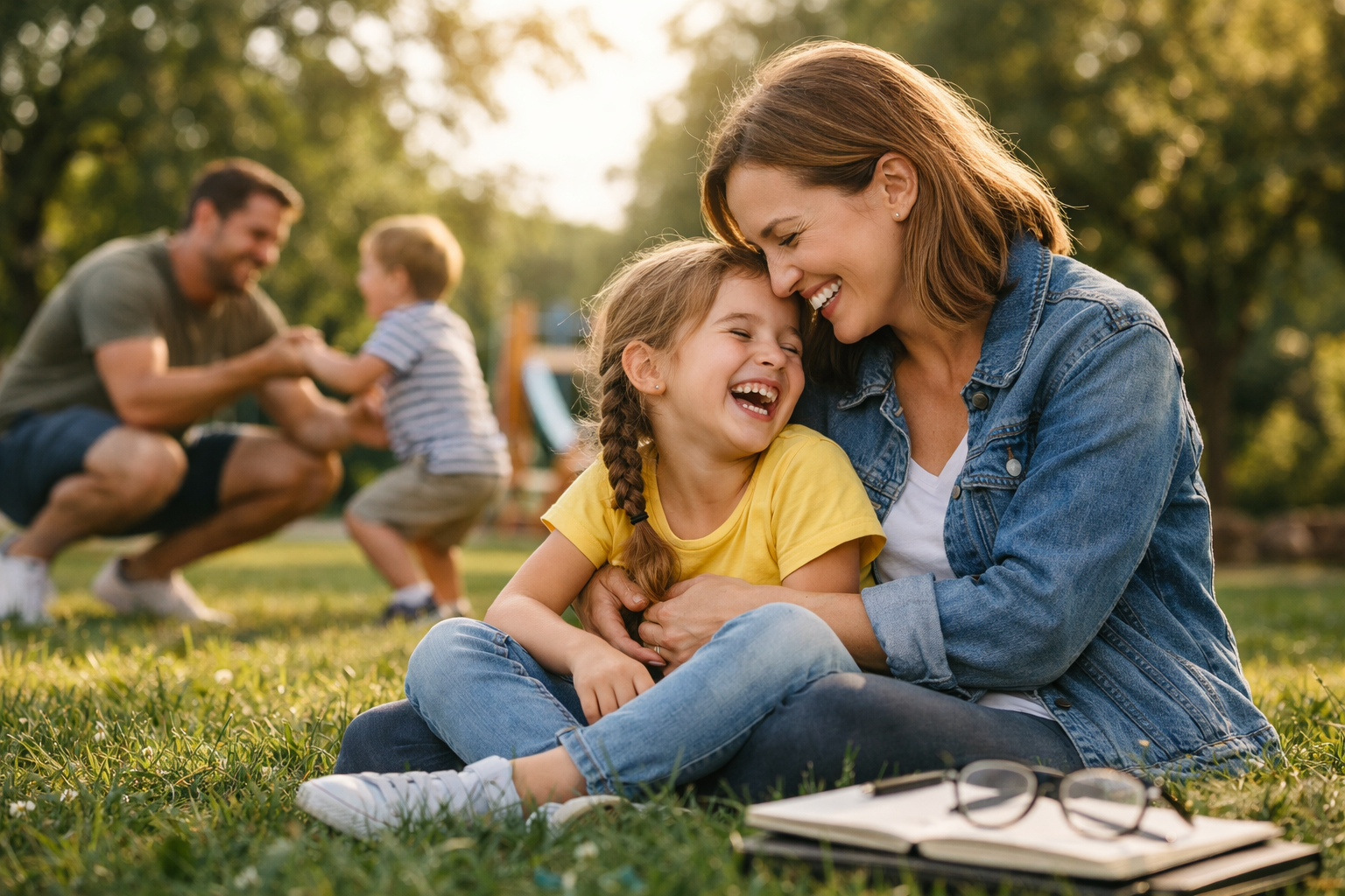 Parent calmly supporting a child through frustration to build emotional resilience and healthy development
