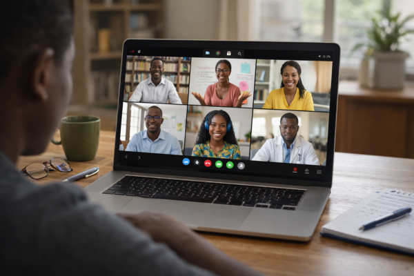 African researchers attending an online grant writing training workshop on proposal development