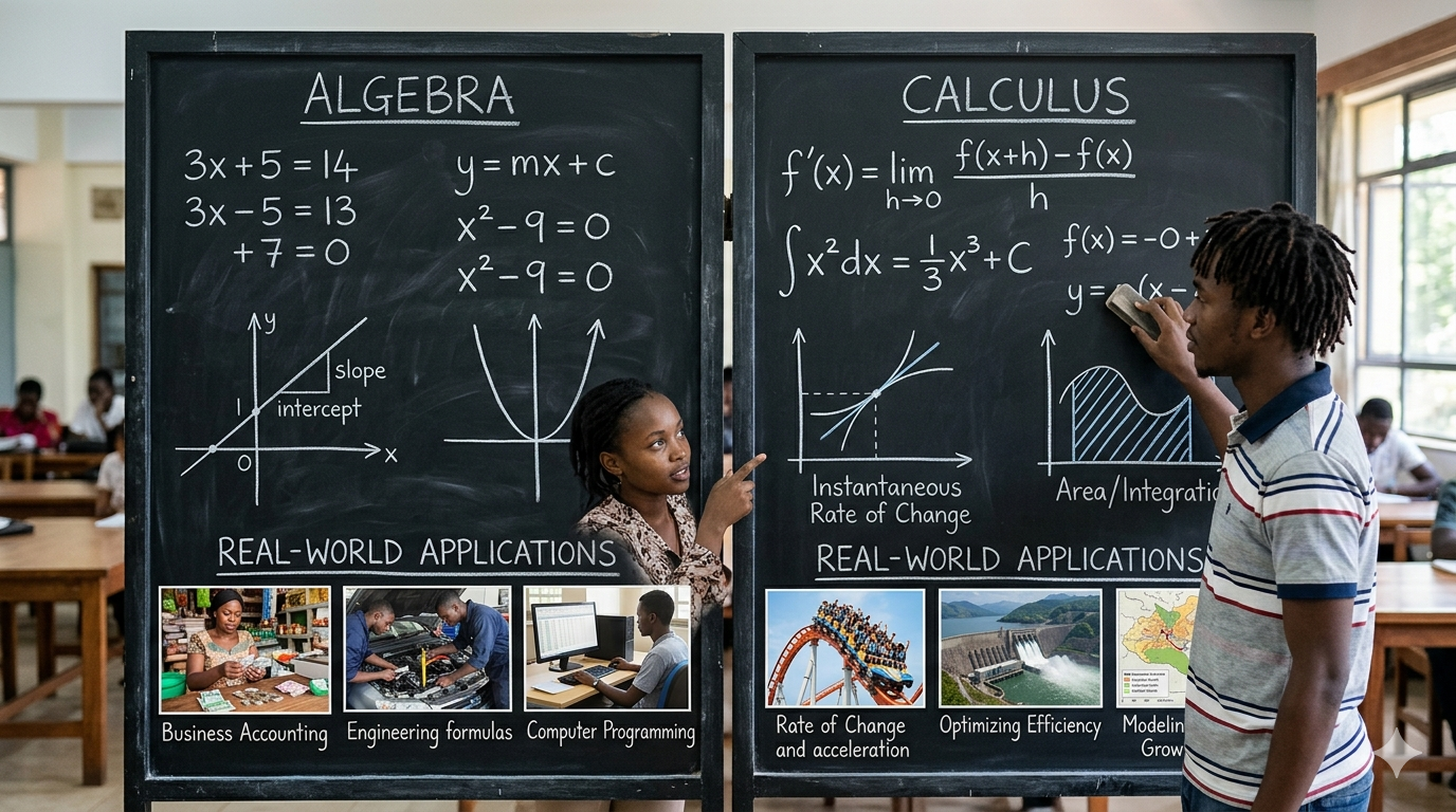 Calculus Levels Differences Algebra and Calculus: What’s the Difference and Why It Matters - manyskools