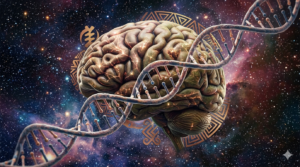 Fascinating science facts illustration showing space, brain, DNA, and lightning representing surprising discoveries