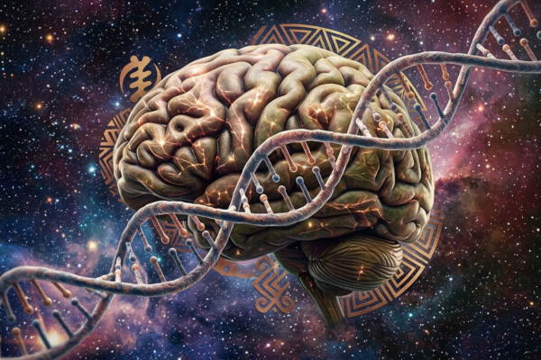 Fascinating science facts illustration showing space, brain, DNA, and lightning representing surprising discoveries